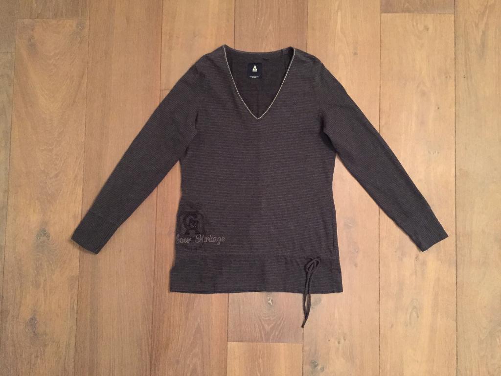 ZGAN grijze lange trui met klein streepje; Gaastra; mt 40/42, Kleding | Dames, Truien en Vesten, Gaastra, Maat 42/44 (L), Nieuw