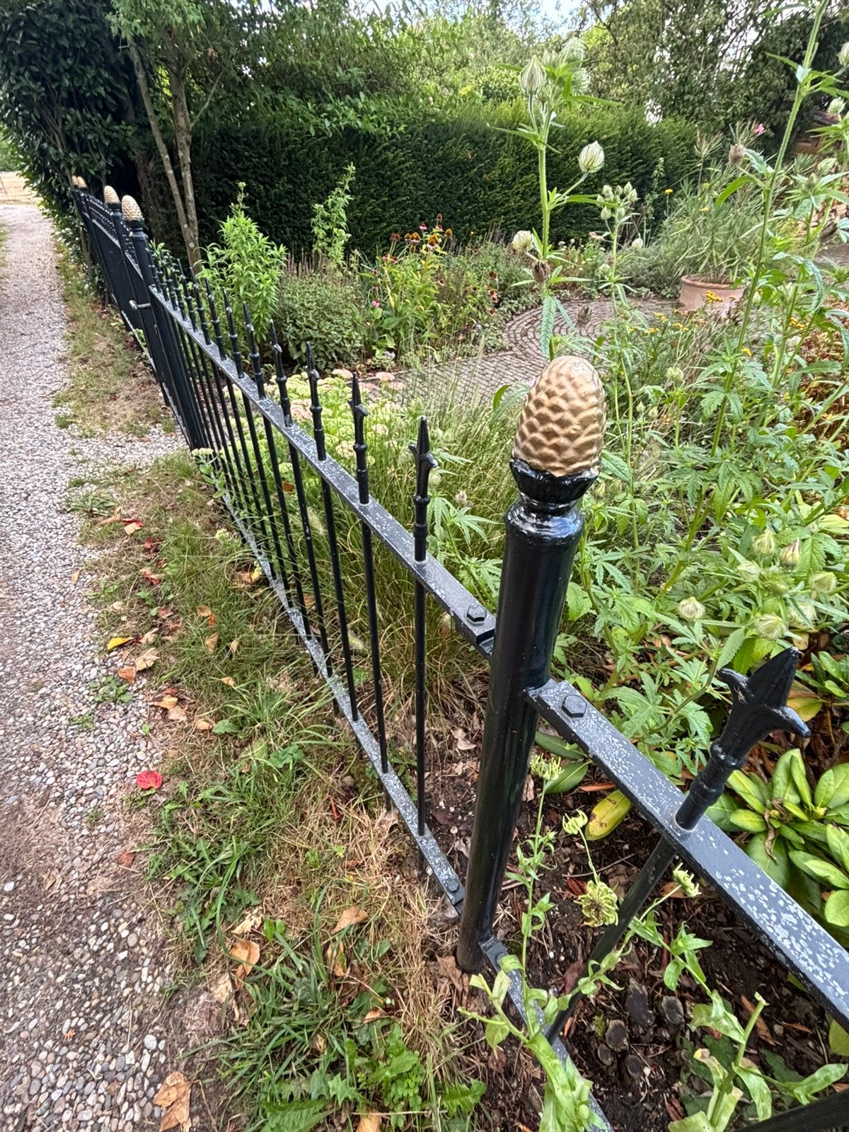 Sierhekwerk met poort 7m, Tuin en Terras, Ophalen, Met poort, Gebruikt, Sierhekwerk
