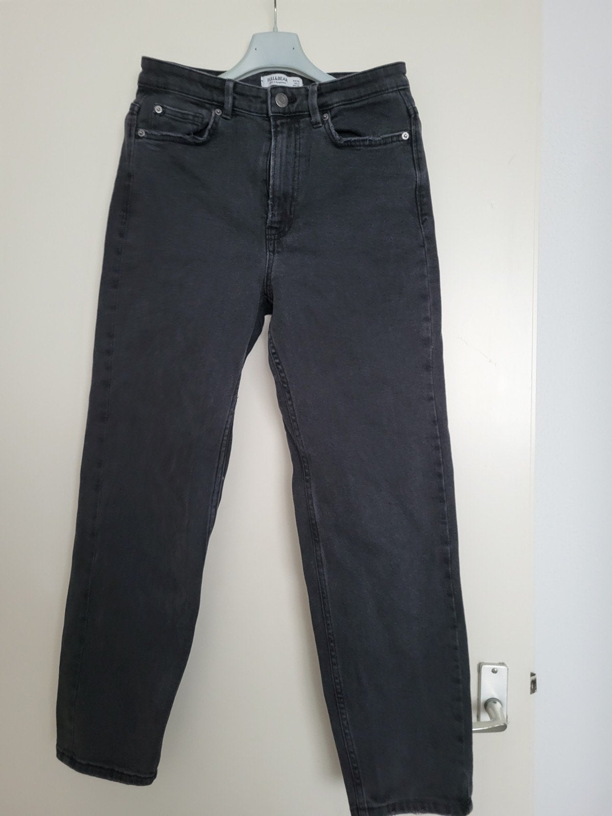 Pull & Bear Jeans - Zwart/Grijs - Maat 36 (S), Zwart, Ophalen of Verzenden, Zo goed als nieuw, Lang