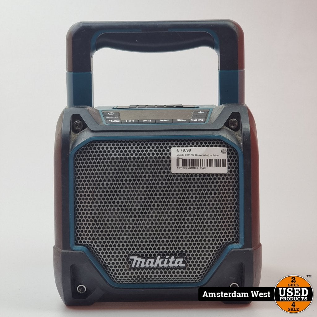 Makita DMR202 Bouwradio | In Prima Staat, Audio, Tv en Foto, Radio's, Makita, Gebruikt, Support@makita.com, Makita Corporation, 3-11-8, Sumiyoshi-cho, 
Anjo, Aichi 446-8502
Japan