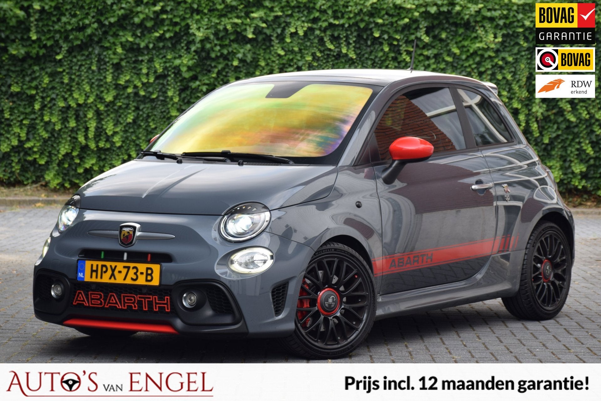 Fiat 500 Abarth Turismo Pack Rosso/Garantie/Carplay/Carbon, 12 maanden, 15 km/l, Gebruikt, 4 cilinders