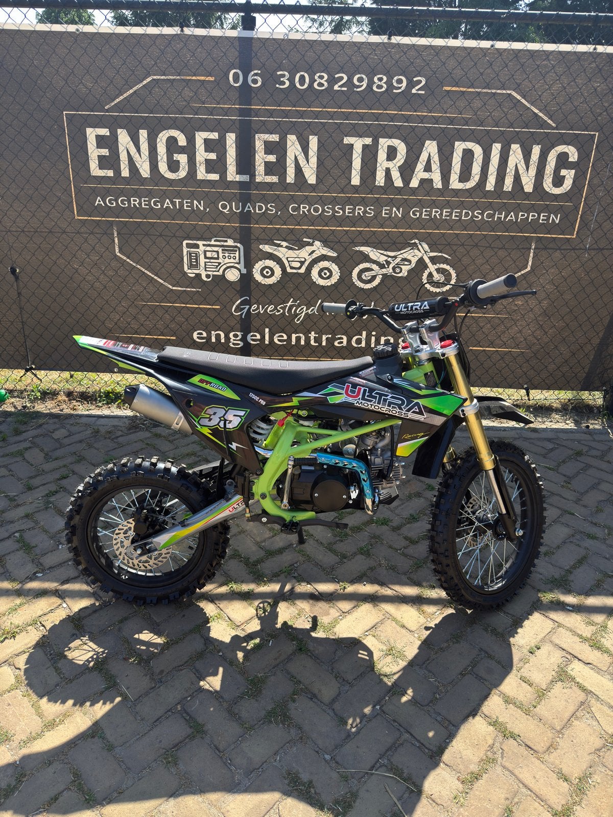 Pitbike ultra 125cc electrische start allernieuwste model, Ophalen, Nieuw, Schijfrem, Pitbike