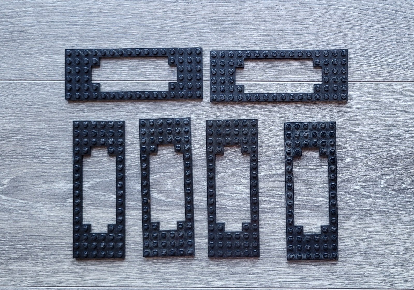 Lego trein 6x locomotief bouw bodem plaat Zwart standaard., Ophalen of Verzenden, Gebruikt, Losse stenen, Lego
