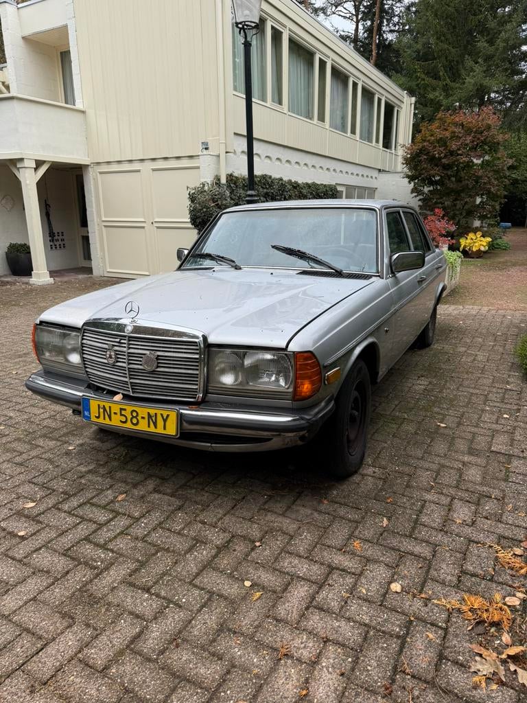 Mercedes Benz 230E 5 bak zilvergrijs met blauw project, foto 3