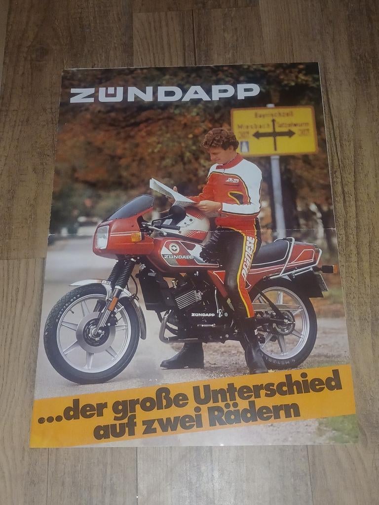 Zundapp Folder D 1983 "Der Grosse unterschied" 30 x 42 cm, Verzenden, Zo goed als nieuw