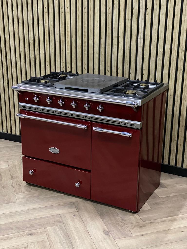 Prachtige Lacanche 5 pits Gas Bordeaux Blinkend Chroom, Ophalen of Verzenden, Grill, Gas