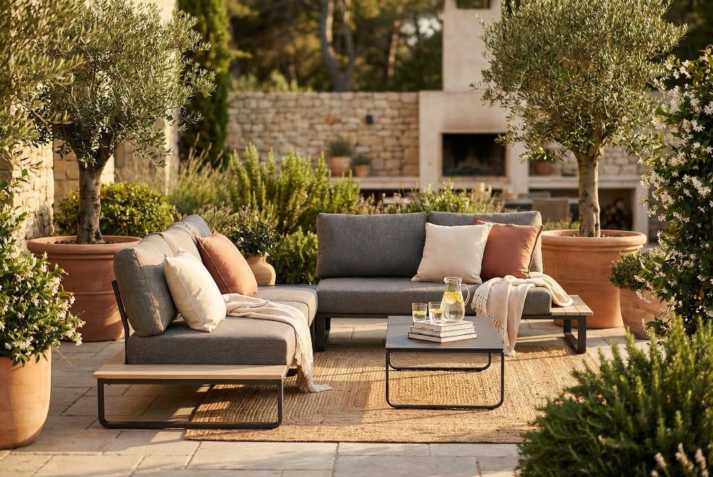 4 Seasons Outdoor delta hoekbank SALE #19, 5 zitplaatsen, Bank, Aluminium, Ophalen of Verzenden
