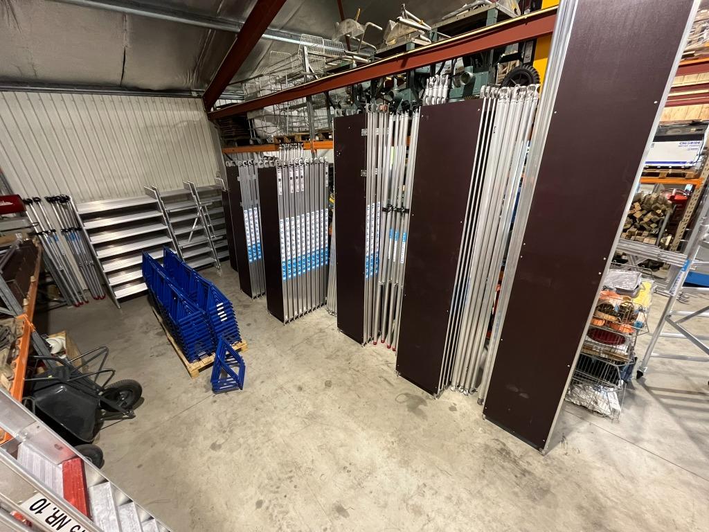 Euroscaffold aluminium rolsteiger en onderdelen uit voorraad, Ophalen, Nieuw, Rolsteiger of Kamersteiger, 5 meter of hoger