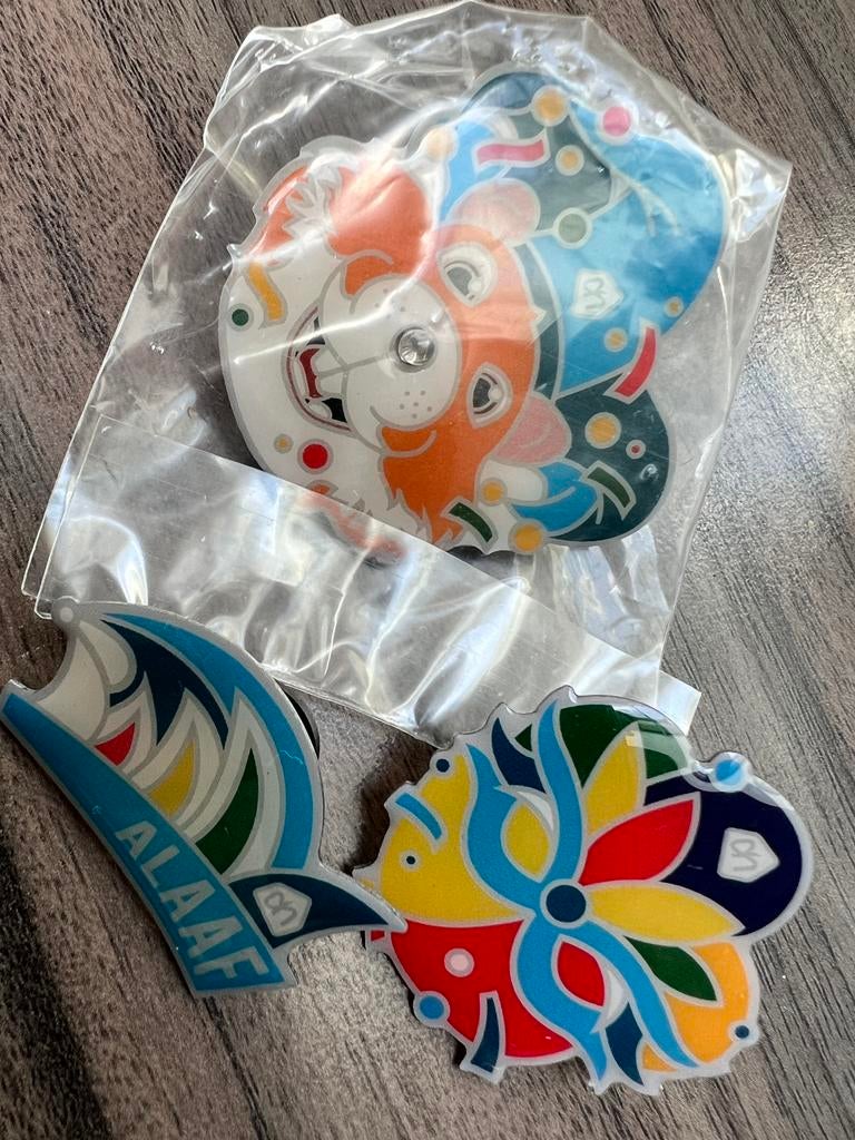 Set 3 carnevals pin hamster alaaf steek masker, Ophalen of Verzenden, Nieuw, Feestartikel, Carnaval