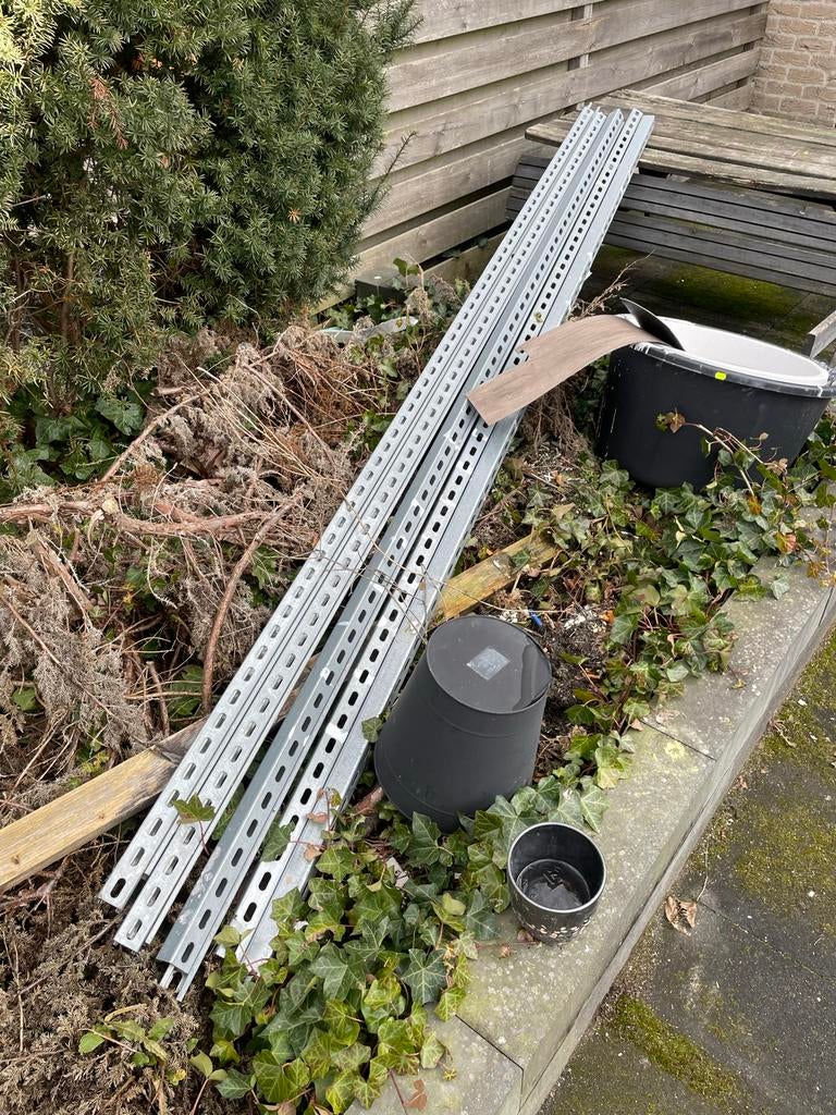 Montagerail 41x41, L=3000mm, 8 stuks, Ophalen, Nieuw, IJzer