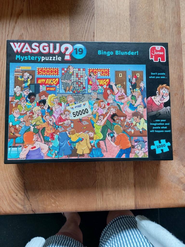 Wasgij puzzel mystery 19 Bingo blunder. 1000 stukjes, Ophalen of Verzenden, 500 t/m 1500 stukjes, Zo goed als nieuw
