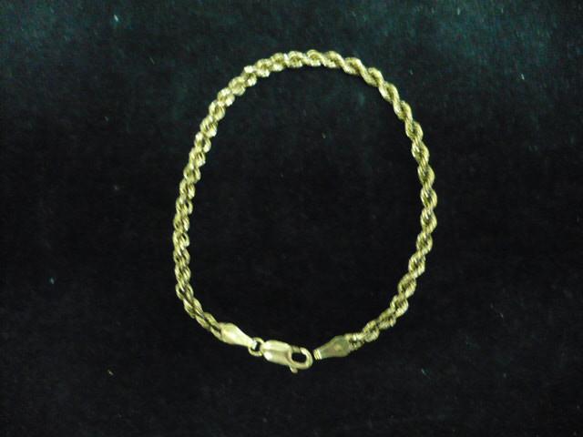 14 krt. gouden rope armband lengte 20 cm - 2.8 gram-br. 3 mm, Ophalen of Verzenden, Gebruikt, Goud, Goud