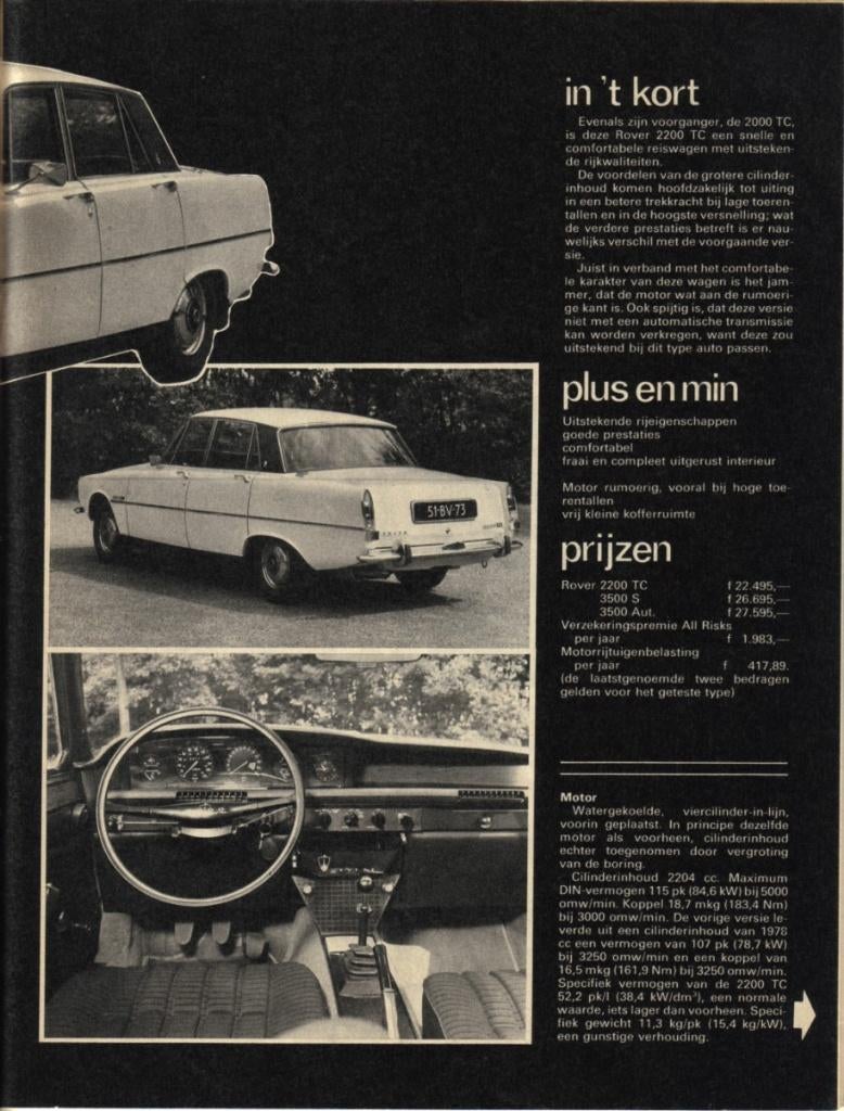 Autokampioen test Rover 2200 TC 1974, Ophalen of Verzenden, Gelezen, Overige merken