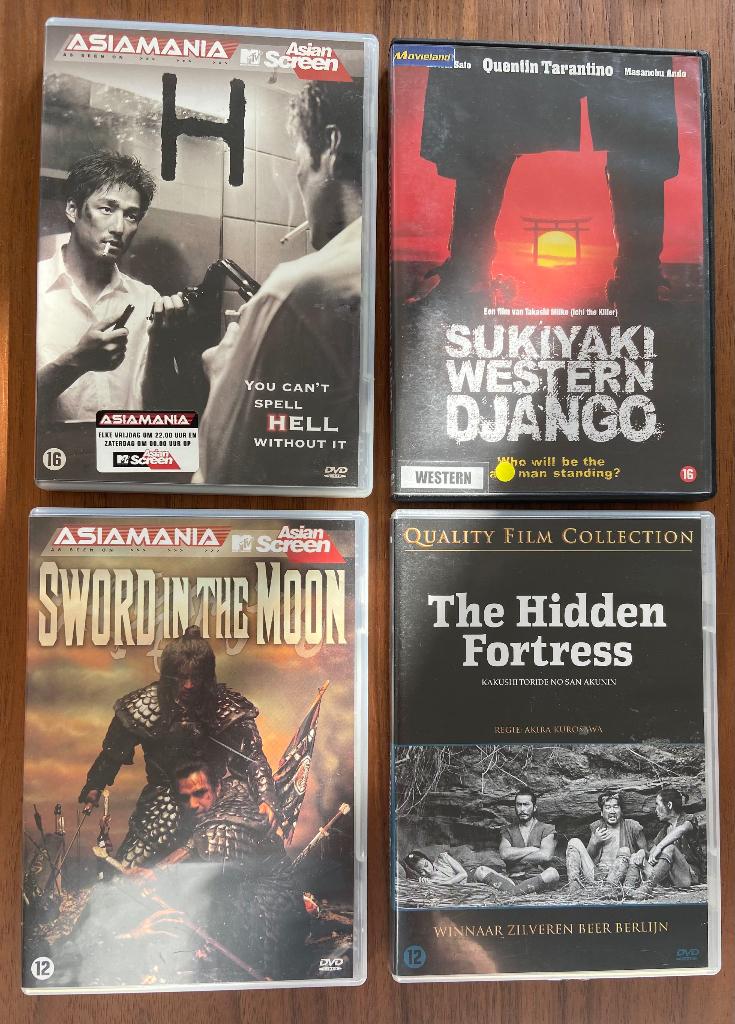 FOUR  DVD’s ASIAN movies, Cd's en Dvd's, Dvd's | Actie, Gebruikt, Overige genres, Vanaf 16 jaar, Verzenden
