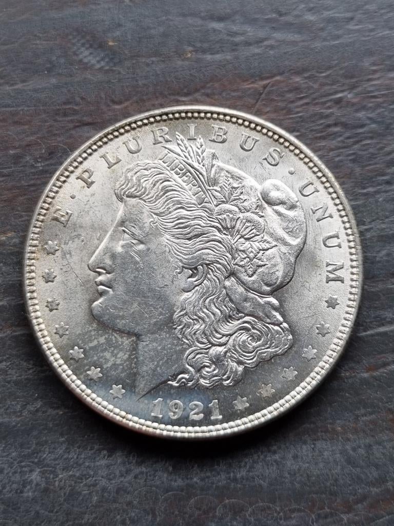 Morgan dollar 1921 zilver, Ophalen of Verzenden, Noord-Amerika, Zilver