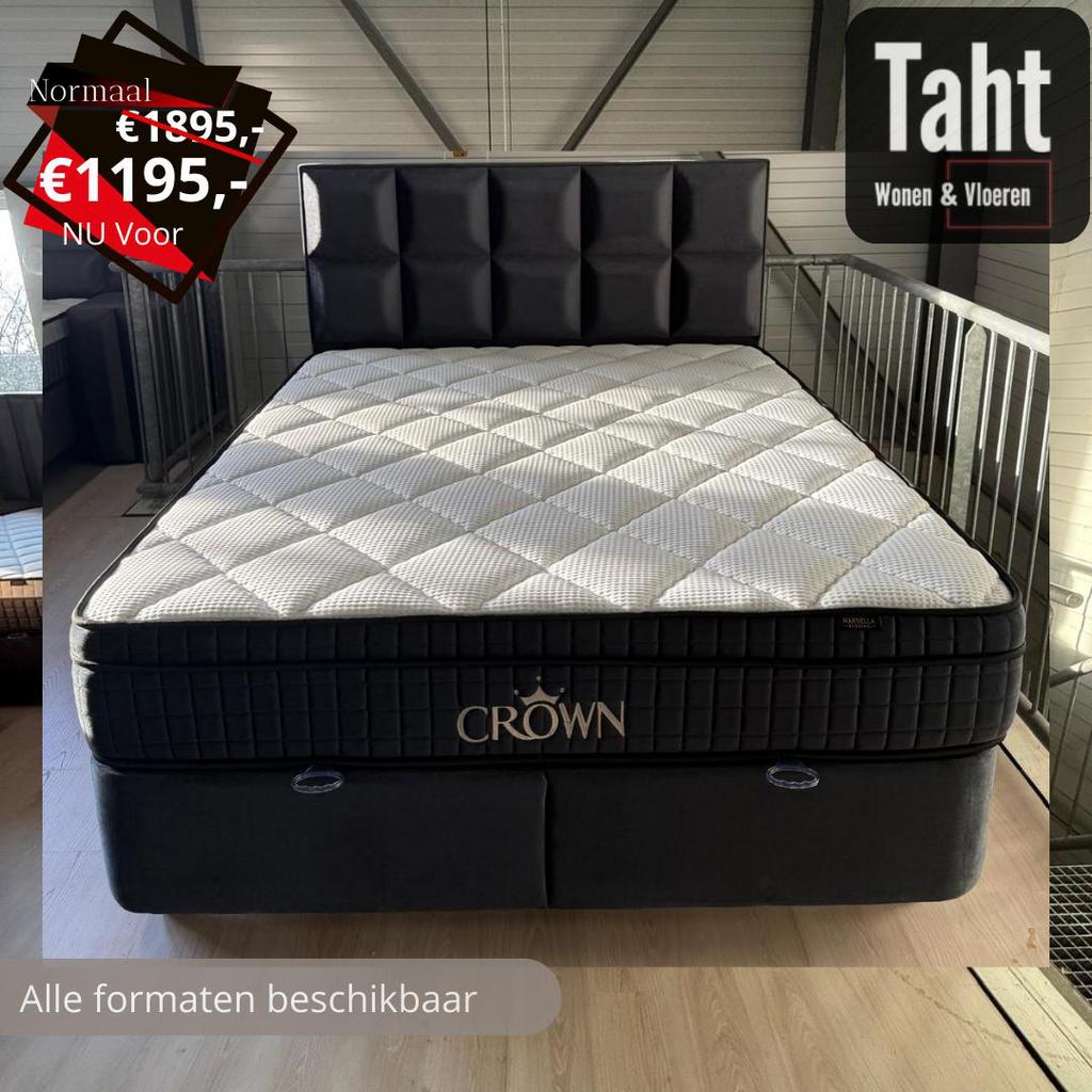 MEGA SALE!!! BOXSPRINGS SHOWROOM IN ZAANDAM!! KOM LANGSS!!, Huis en Inrichting, Slaapkamer | Bedden, Nieuw, Tweepersoons, 180 cm