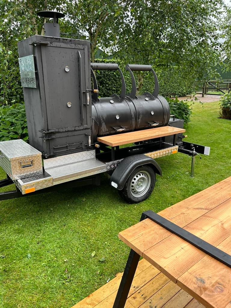 Bbq smoker op aanhanger te huur., Ophalen, Nieuw, Overige