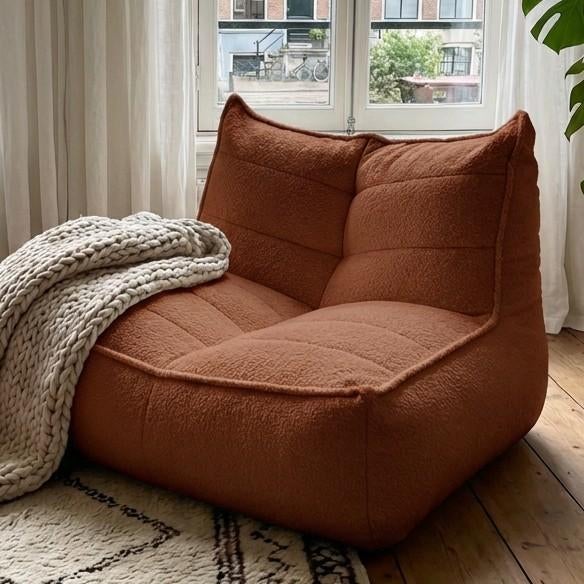 bruine zitzak loveseat bruin, Ophalen of Verzenden, Gebruikt, Bruin, Zitzak