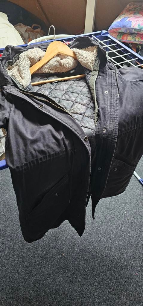 Zwarte Maison Scotch Winterjas - Maat M, Ophalen of Verzenden, Zo goed als nieuw, Zwart