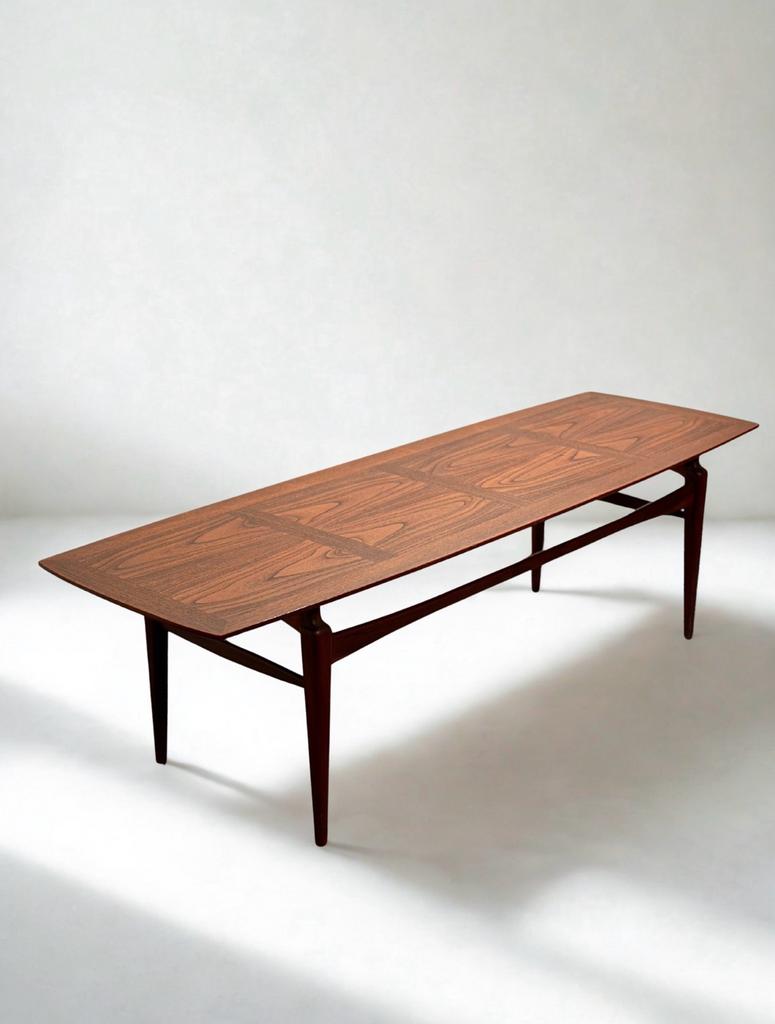 Midcentury Palissander Salontafel Zweden Erik Johansson, Huis en Inrichting, Tafels | Sidetables, Zo goed als nieuw, 25 tot 50 cm