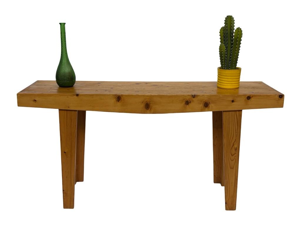 Vintage pinewood sidetable jaren 60 handgemaakt bijzettafel, Gebruikt, Vintage, Overige houtsoorten, Vintage