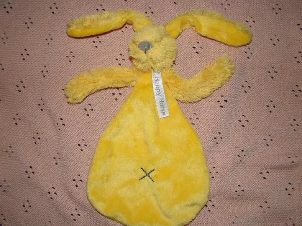 Happy Horse geel konijn knuffeldoekje, Kinderen en Baby's, Speelgoed | Knuffels en Pluche, Ophalen of Verzenden, Nieuw, Konijn
