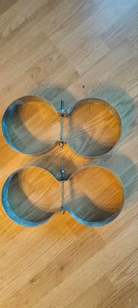 RVS Bandenset t.b.v. Dubbel 2x 12L Duikflessen, Watersport en Boten, Duiken, Ophalen of Verzenden, Gebruikt, Duikfles