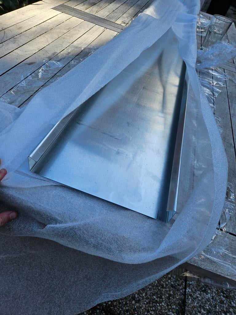 Zinken deklijst H-profiel 225cm, Doe-het-zelf en Verbouw, Metalen, Ophalen, Nieuw, Overige metalen