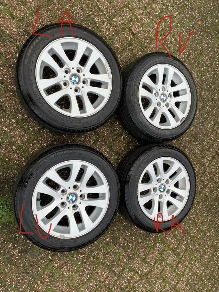 BMW 3 serie velgen set 16 inch + banden, Gebruikt, Velg(en), 16 inch, Personenwagen