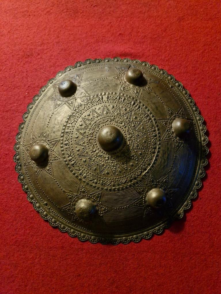 Antiek bronzen Atjeh Schild - Peurise Teumaga Indonesië, Antiek en Kunst, Ophalen of Verzenden, Brons