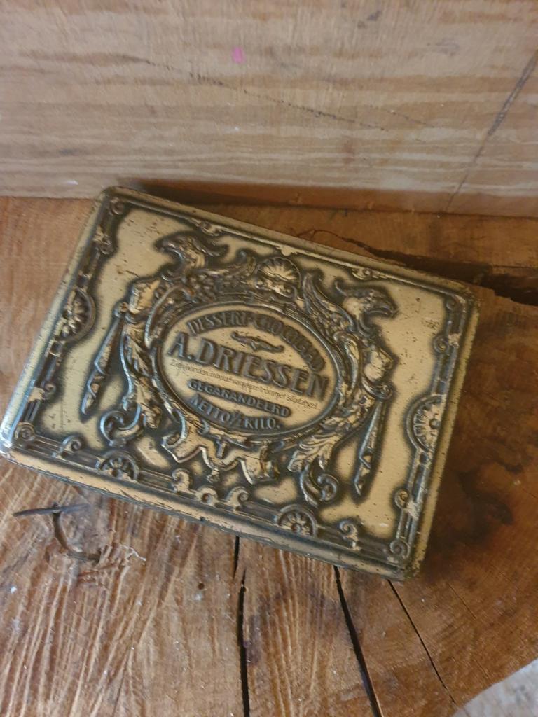 Vintage A. Driessen Chocolade Blikken Doos, Ophalen of Verzenden