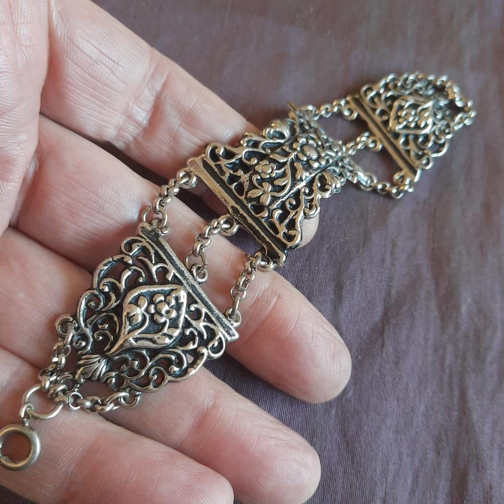 Bijbelslot Armband Replica Onedel, Verzenden, Zo goed als nieuw, Zilver, Zilver