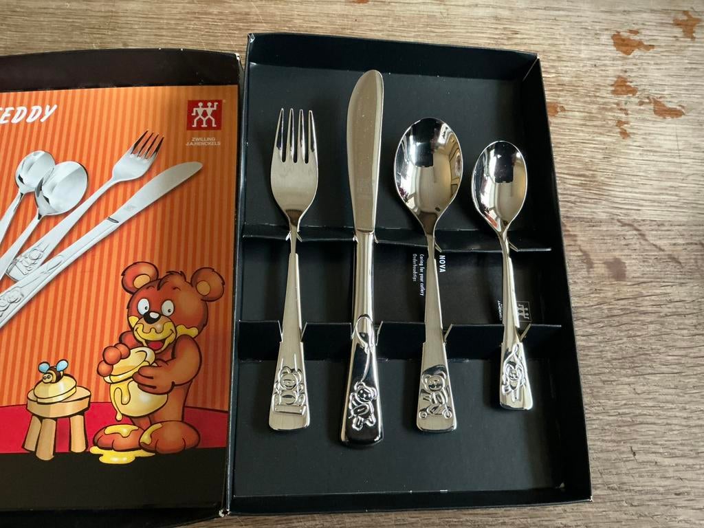 Zwilling J.A Henckels teddy kinderbestek, Ophalen of Verzenden, Nieuw, Rvs of Chroom, Los bestek