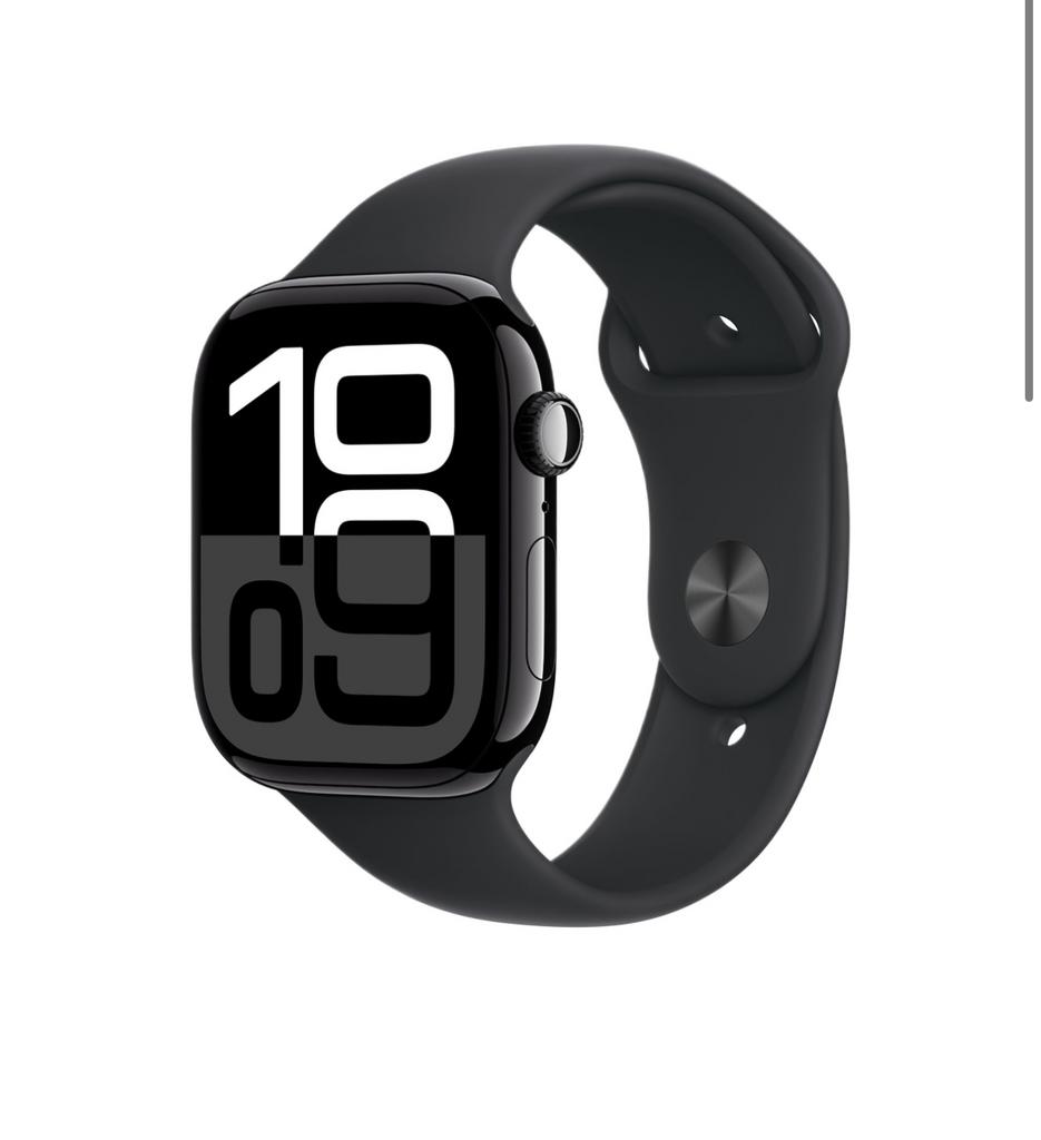 Apple watch serrie 10 42 mm 3 kleuren factuur + garantie, Apple, Zwart, IOS, Nieuw