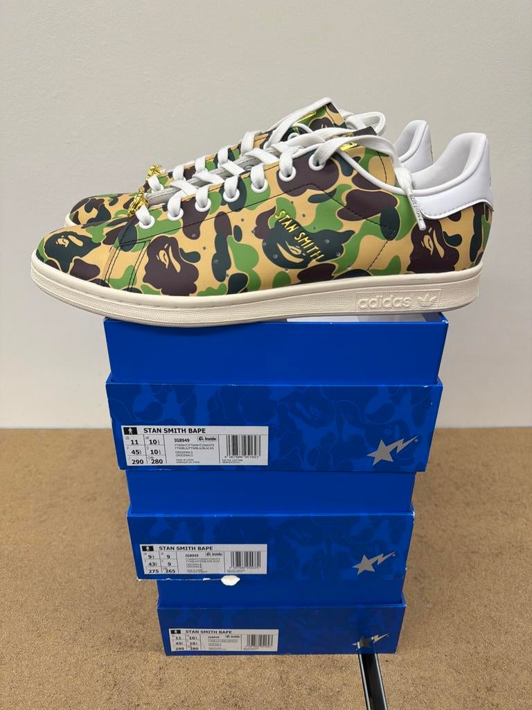 Adidas Stan Smith Bape - Nieuw in doos - Maat 43, Kleding | Heren, Schoenen, Overige kleuren, Nieuw, Ophalen of Verzenden, Sneakers of Gympen
