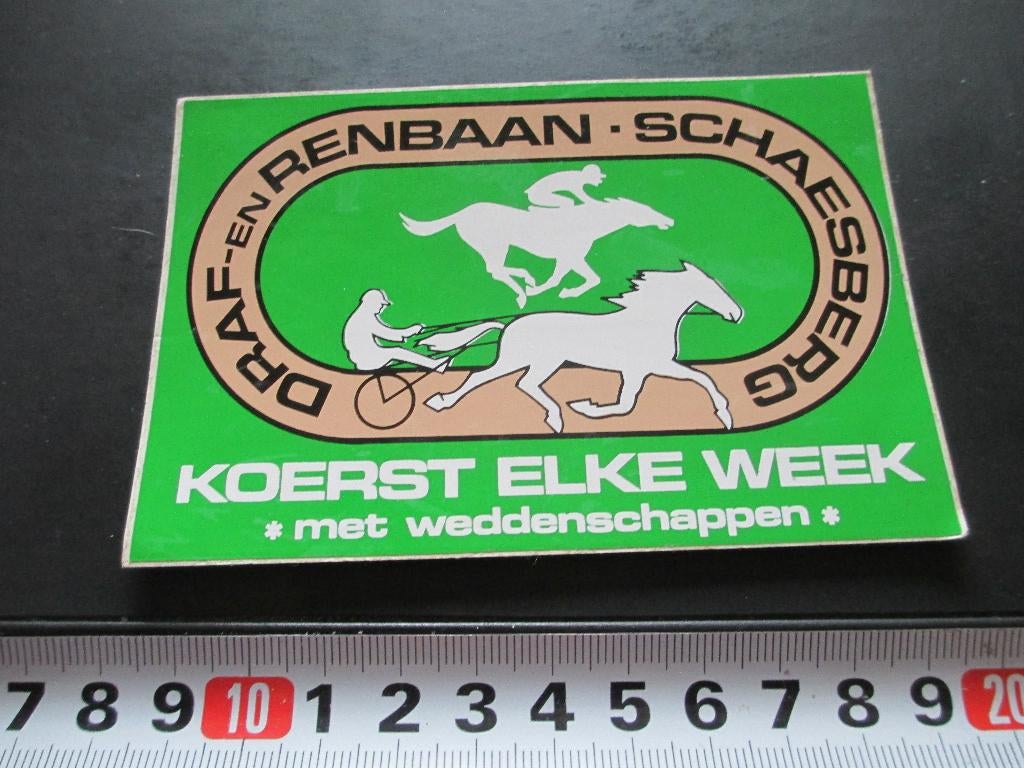 sticker draf- en renbaan schaesberg koerst elke week met wed, Ophalen, Zo goed als nieuw