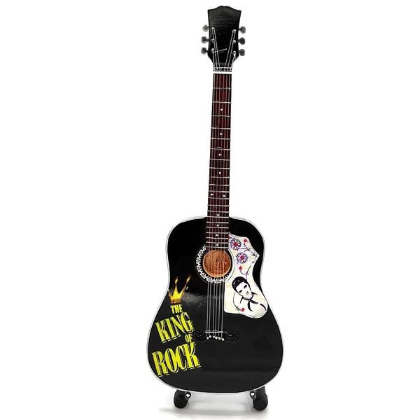 Elvis Presley zwart king of rock mini gitaar 25cm mini deco