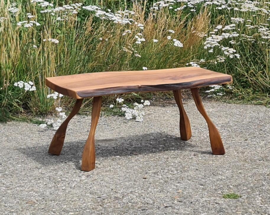 Vintage Boomstam Salontafel groot model. '70, Ophalen, Gebruikt, 100 tot 150 cm, Rustiek