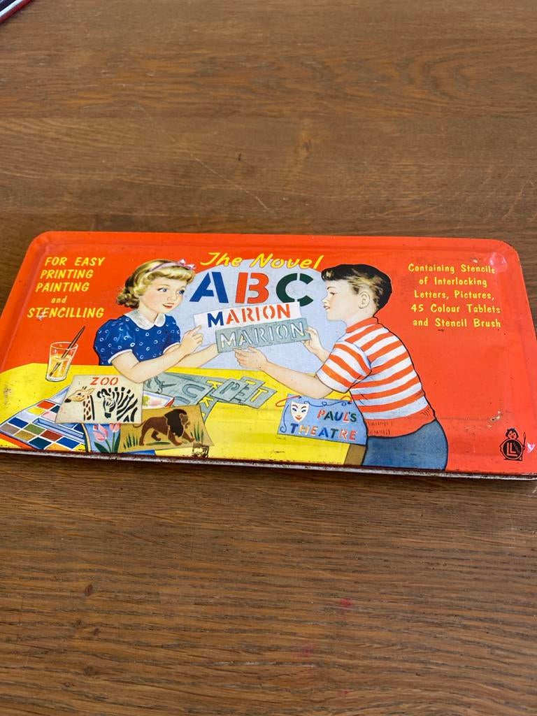 Vintage Marion ABC blikken verfdoos, Antiek en Kunst, Ophalen of Verzenden