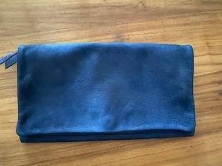 ABRO clutch leder marineblauw, Verzenden, Nieuw, Blauw, Avondtasje
