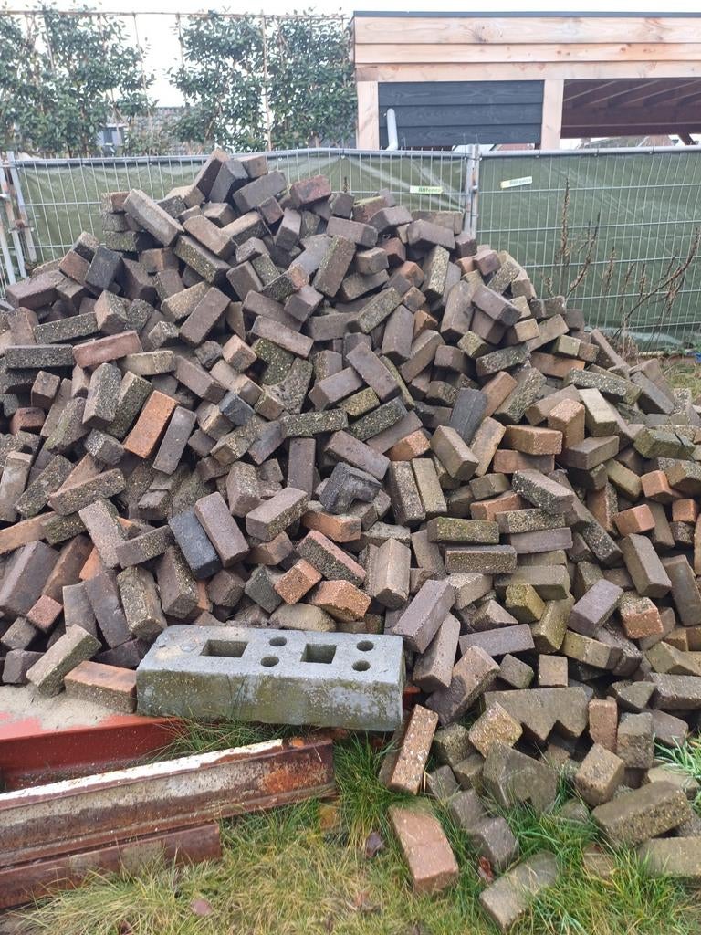 Straatklinkers gratis, Tuin en Terras, Tegels en Klinkers, Ophalen of Verzenden, Beton, Klinkers