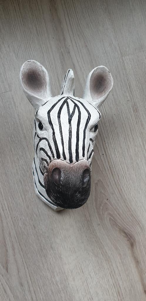 zebra hoofd kop wandhanger wand hanger nieuw ( buste ), Verzamelen, Beelden en Beeldjes, Ophalen of Verzenden, Nieuw, Dier