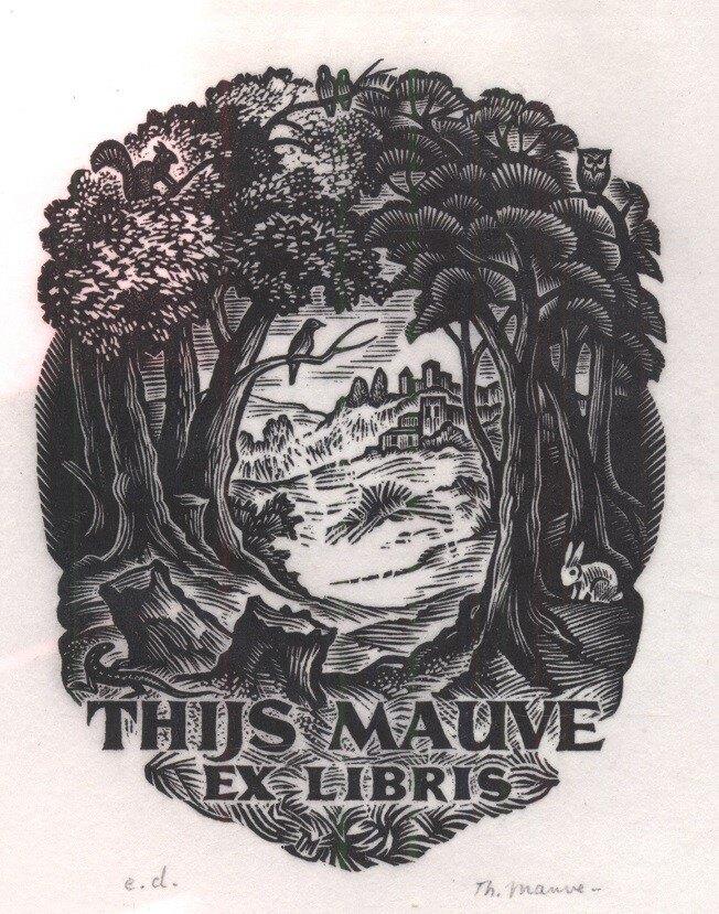 1282 Ex Libris Nederland : Thijs Mauve, 1947, Verzenden
