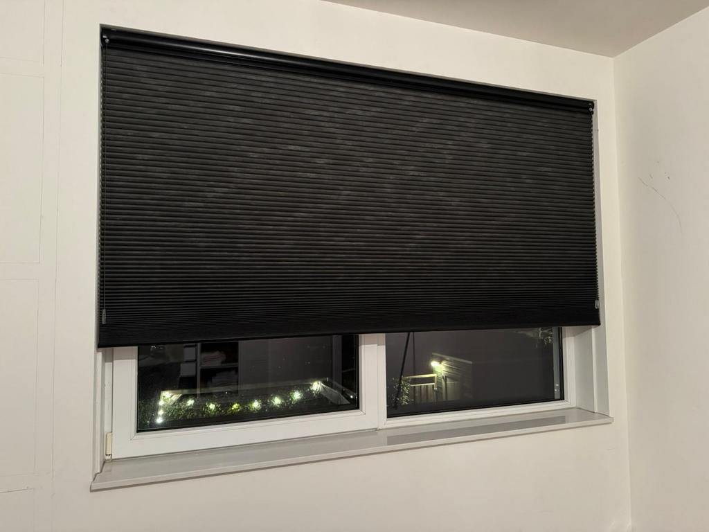 Luxaflex plissé antraciet 2.15x1.51m - zon- en warmtewerend, Ophalen, Zo goed als nieuw, 200 cm of meer, Grijs