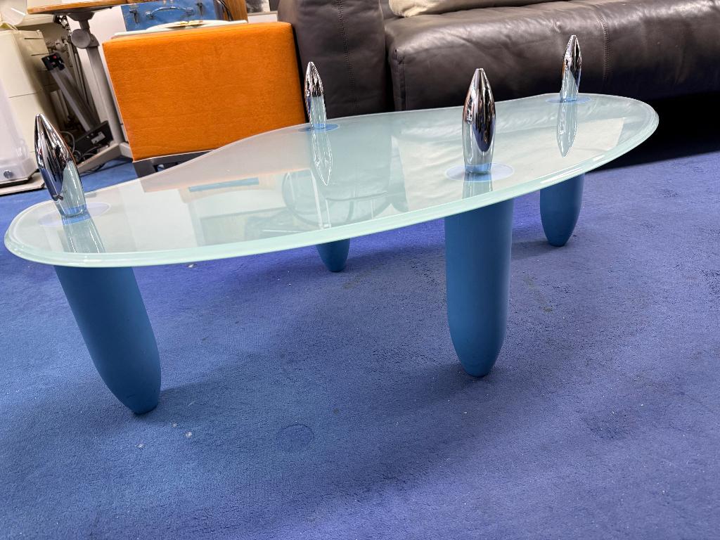 Zanotta Muranoglas salontafel Memphis Design, Ophalen, Gebruikt, Memphis Design Vintage Speels Eye- Catcher, 100 tot 150 cm