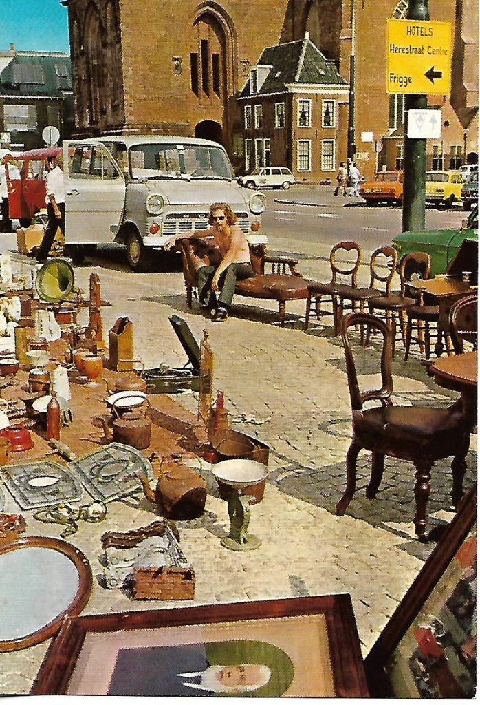 Groningen- -Antiek- en Rommelmarkt, Stadhuisplein., Verzenden, 1960 tot 1980, Ongelopen, Groningen