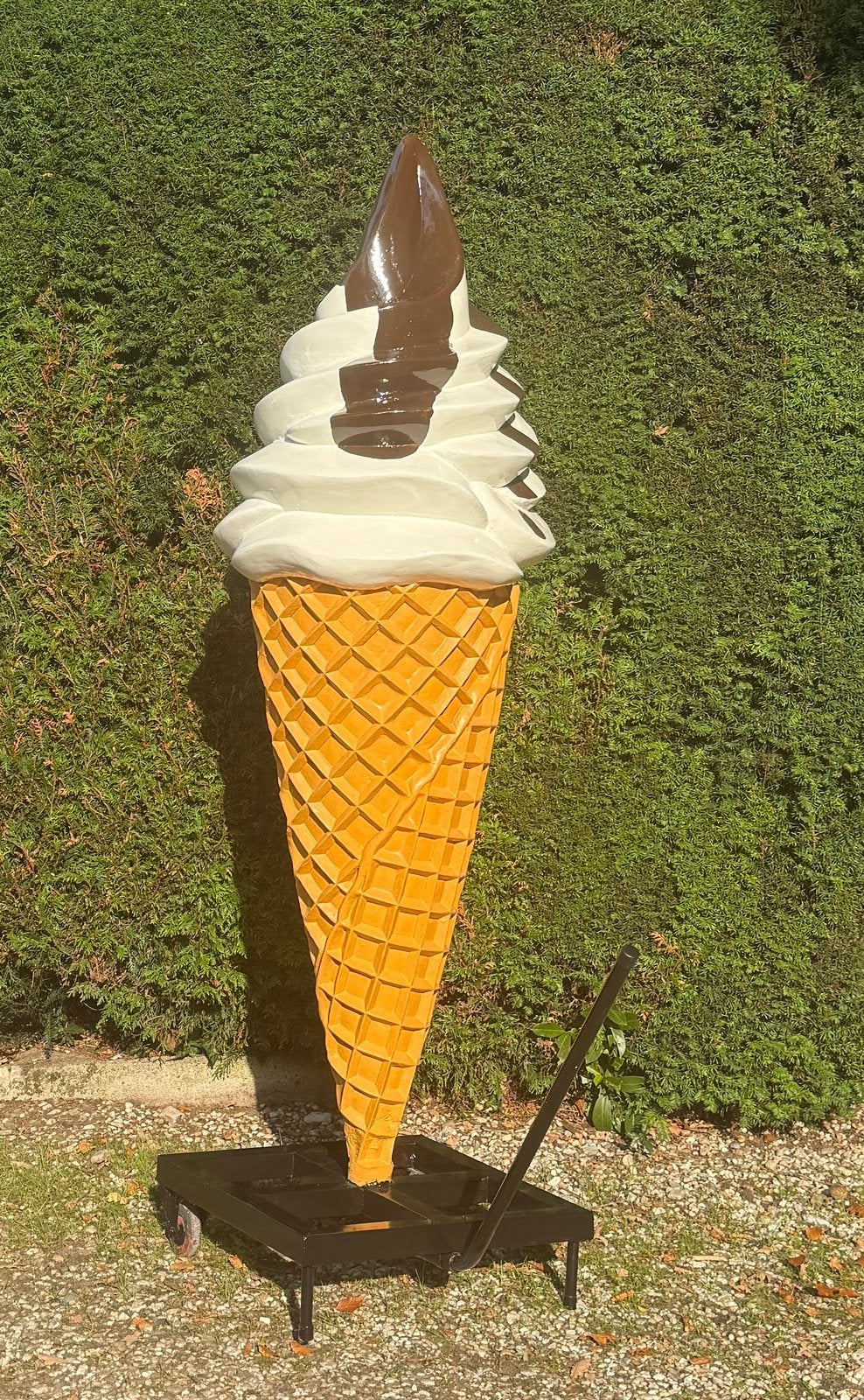 IJshoorn Softijs Chocolade 2,20 meter op wielen, Ophalen of Verzenden, Zo goed als nieuw, Hout