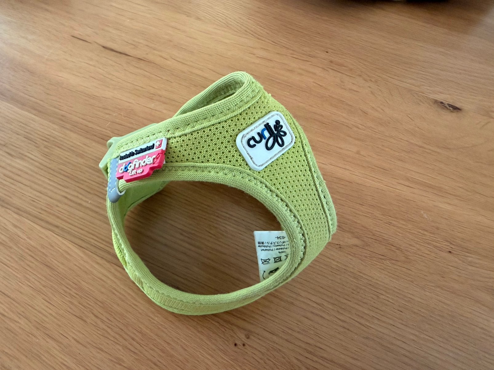 Tuigje Curli lichtgroen/lime maat XXXS, Ophalen, Gebruikt