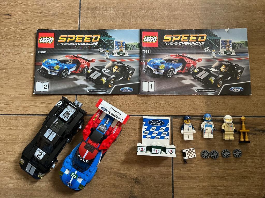 Lego Speed Champions - 75881 - 2016 Ford GT & 1966 Ford GT40, Compleet, Lego, Lego.com/service, Zo goed als nieuw