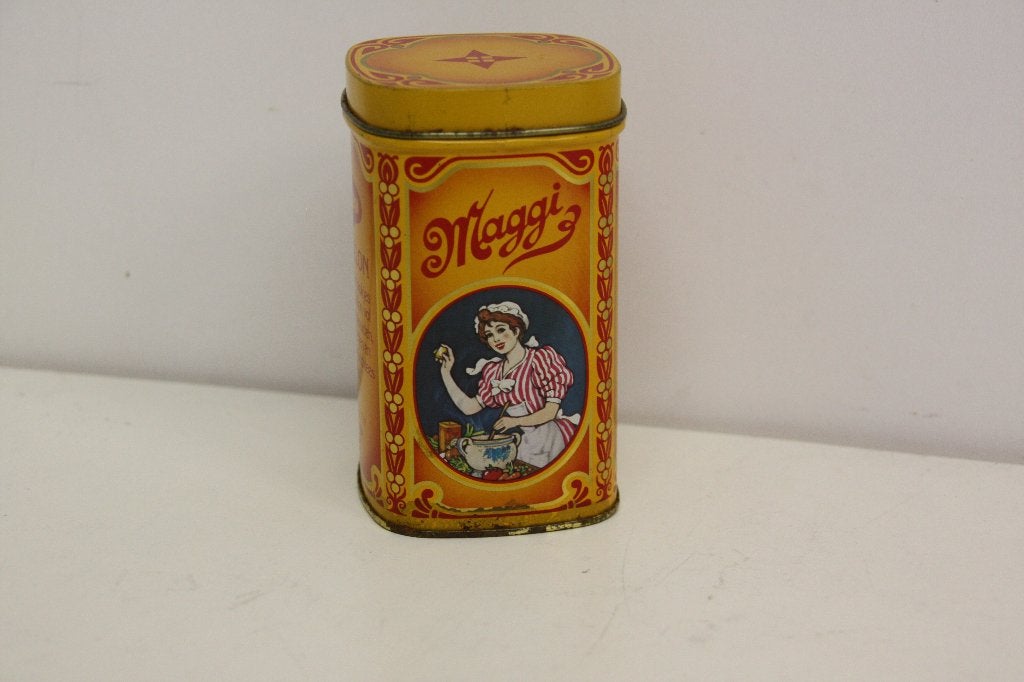 Vintage Maggi bouillon blikje. Jaren '80., Verzamelen, Blikken, Ophalen of Verzenden, Gebruikt, Overige